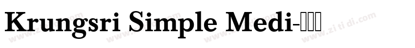 Krungsri Simple Medi字体转换
